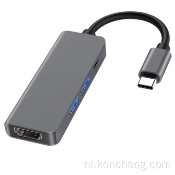 4 in 1 USB C HUB naar HDMI